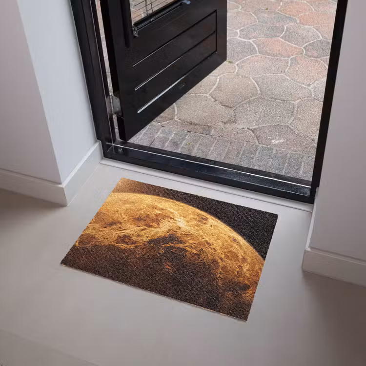 Doormat - Planet - Space - Orange - Planeet - Ruimte - Oranje Deurmat klein