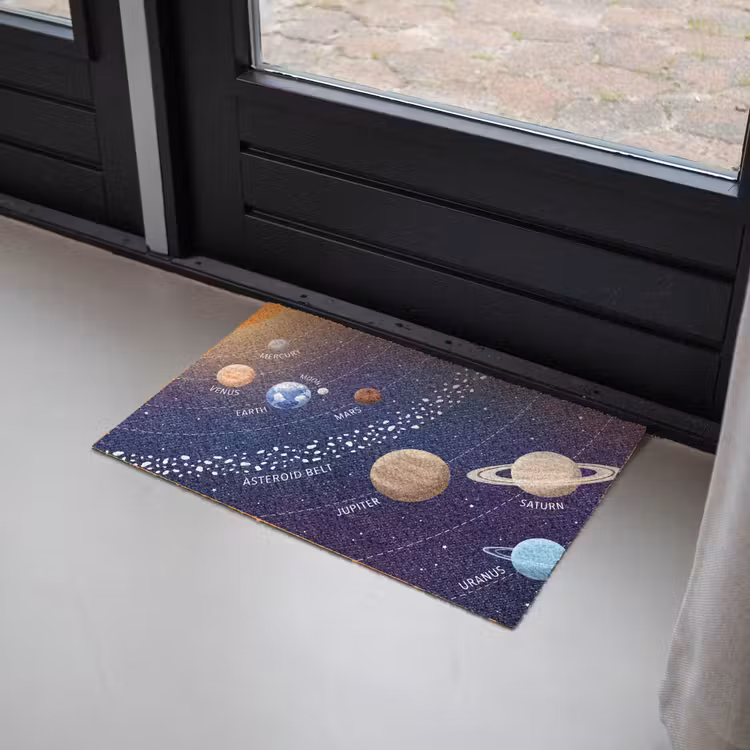 Planetenstelsel - Ruimte - Illustratie Deurmat klein -sfeer2