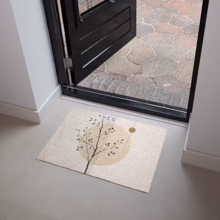 Doormat - Plant - Abstract - Beige - Plant - Abstract - Beige Deurmat klein