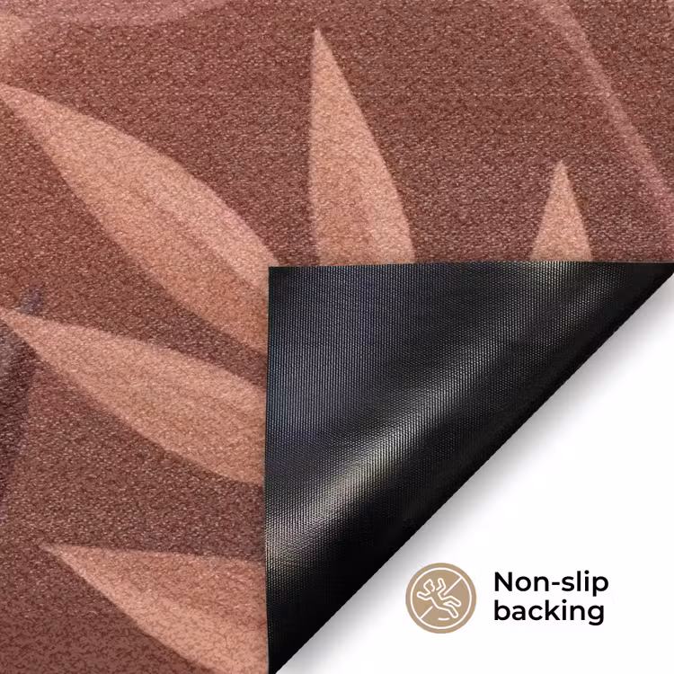 Planten - Bladeren - Botanisch - Modern - Bruin Deurmat klein -antislip_EN