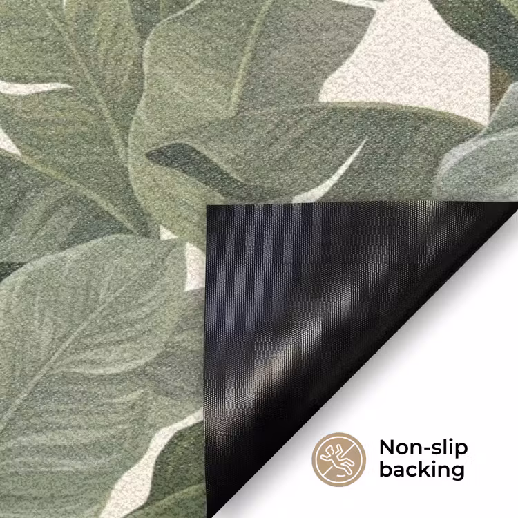Planten - Bladeren - Tropisch - Groen Deurmat klein -antislip_EN