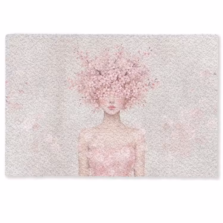 Portret - Kersenbloesem - Roze Deurmat klein -zkaufland3d