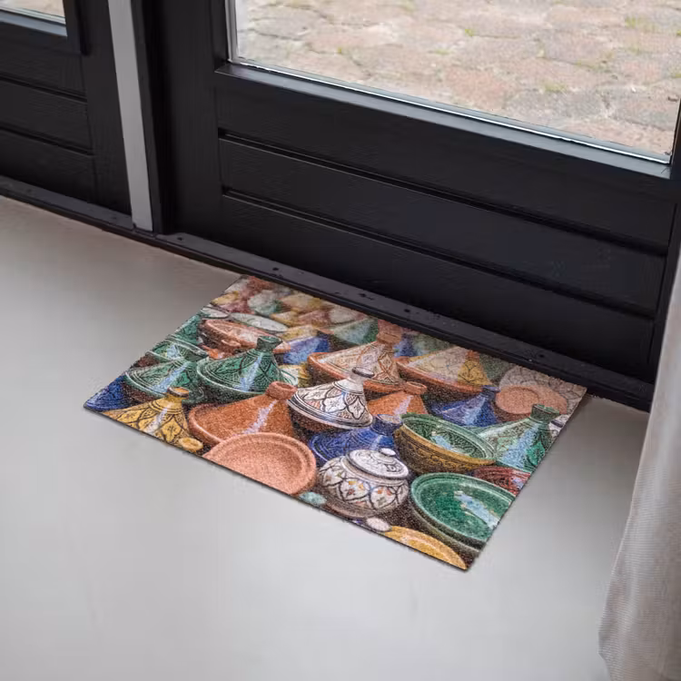 Doormat - Pottery - Colorful - Pattern - Aardewerk - Kleurrijk - Patroon Deurmat klein