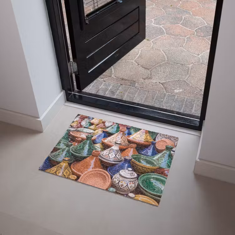 Doormat - Pottery - Colorful - Pattern - Aardewerk - Kleurrijk - Patroon Deurmat klein