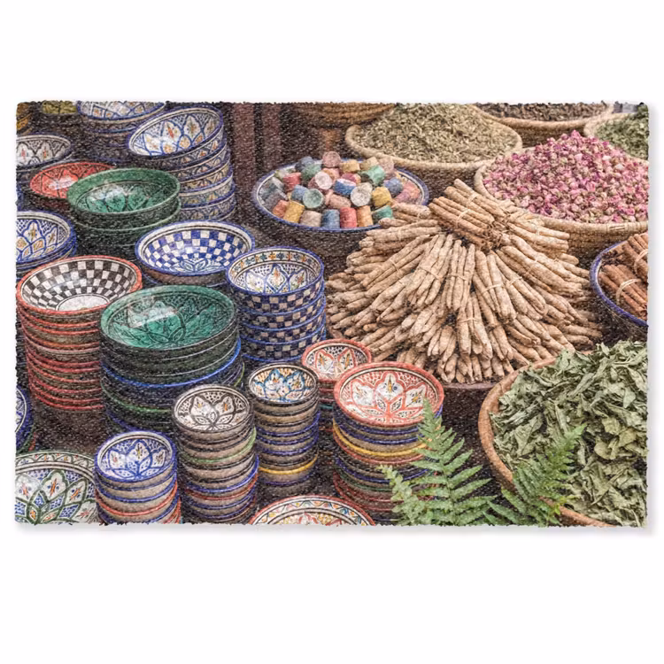 Doormat - Pottery - Oriental - Colorful - Aardewerk - Oosters - Kleurrijk Deurmat klein