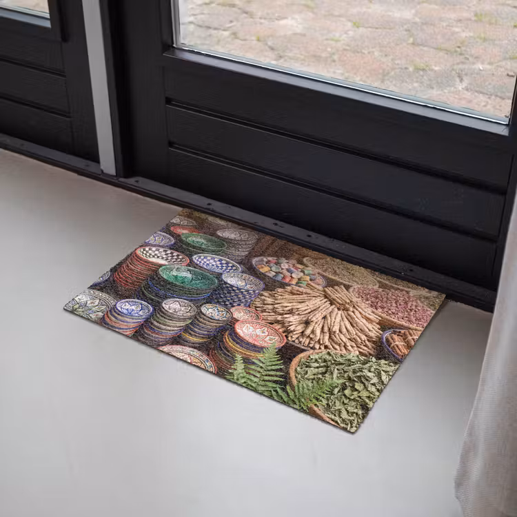 Doormat - Pottery - Oriental - Colorful - Aardewerk - Oosters - Kleurrijk Deurmat klein
