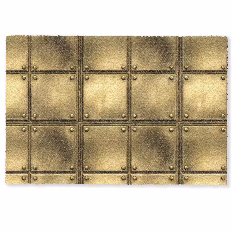 Platen - Industrieel - Stoer - Goud Deurmat klein 898 -zkaufland3d