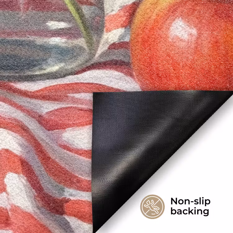 Doormat - Red Flowers - Vase - Rode bloemen - Vaas Deurmat klein