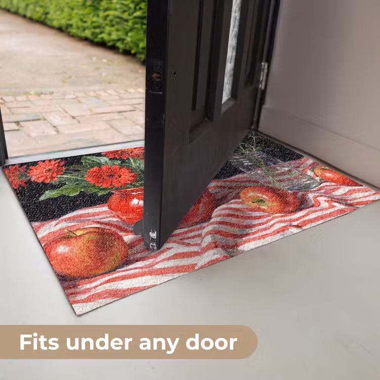 Doormat - Red Flowers - Vase - Rode bloemen - Vaas Deurmat klein