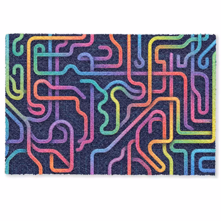 Retro - Abstract - Neon Deurmat klein -zkaufland3d