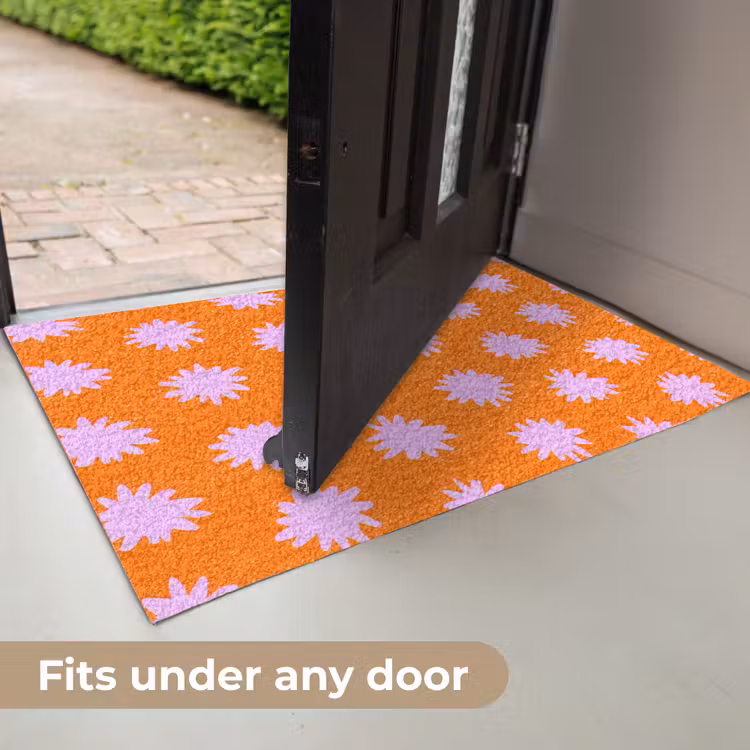 Retro - Bloemen - Oranje Deurmat klein 898 -USP_EN