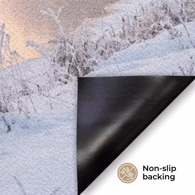 Rivier - Winter - Landschap - Sneeuw - Zonsopgang Deurmat klein -antislip_EN