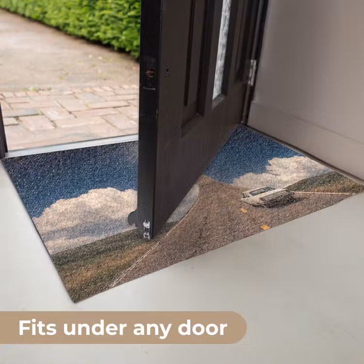 Doormat - Road - Moon - Night - Weg - Maan - Nacht Deurmat klein