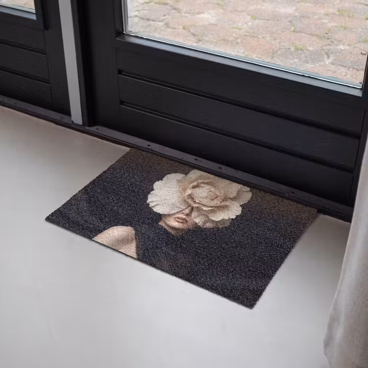 Roos - Tijdloos - Zwart Deurmat klein -sfeer2