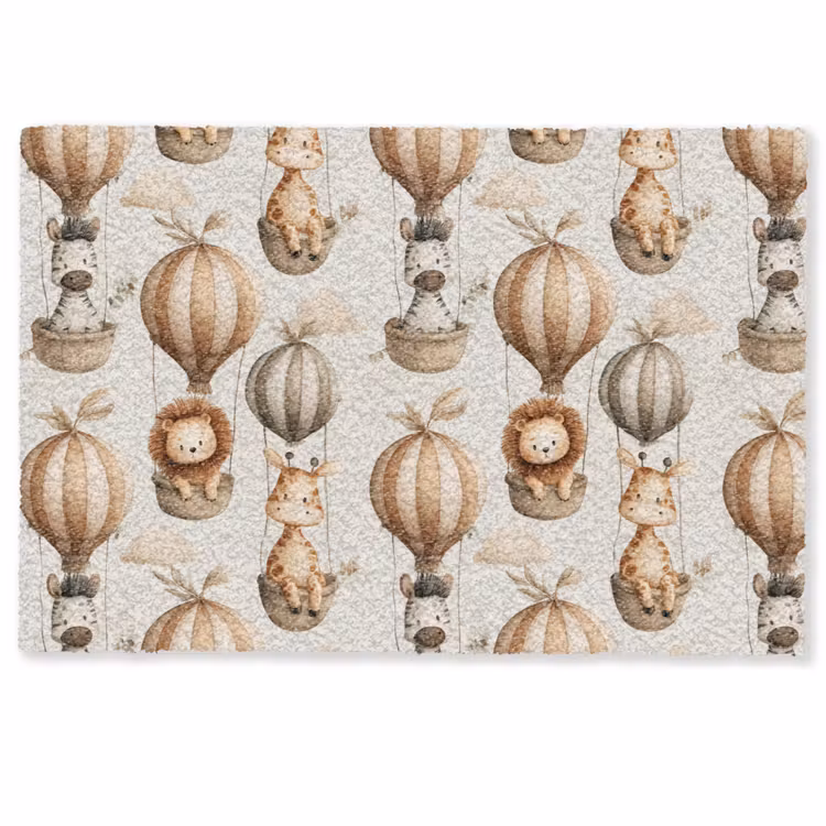 Safari - Luchtballonen - Taupe Deurmat klein 898 -zkaufland3d