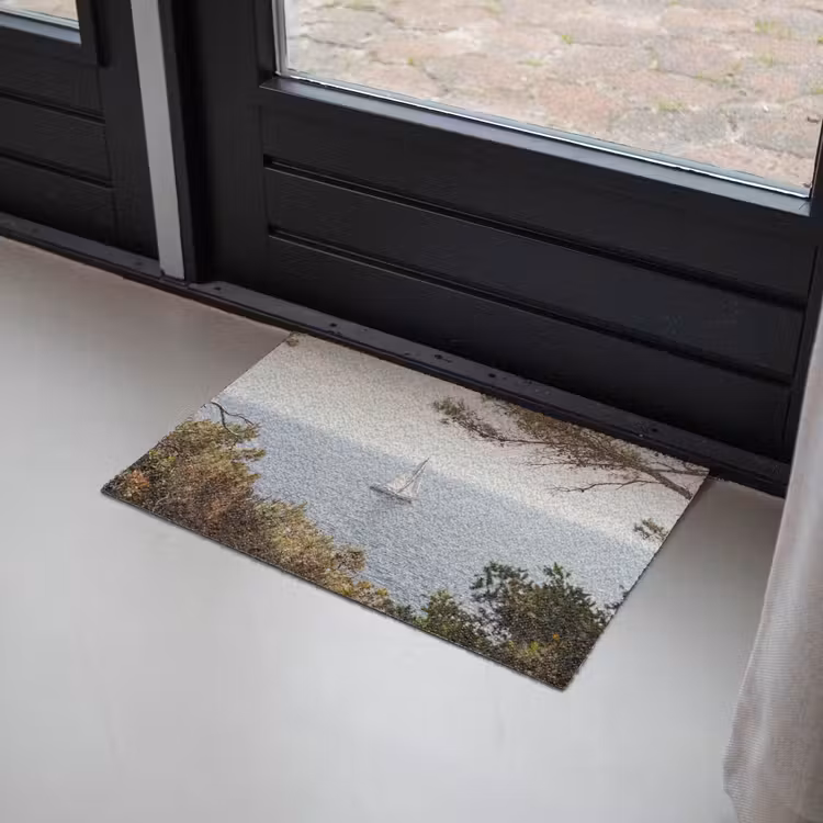 Doormat - Sailboat - trees - water - Zeilboot - bomen - water Deurmat klein