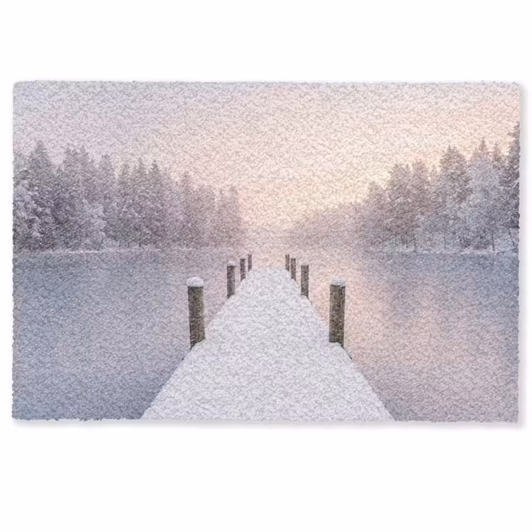 Steiger - Meer - Mist - Winter - Serene Deurmat klein -zkaufland3d