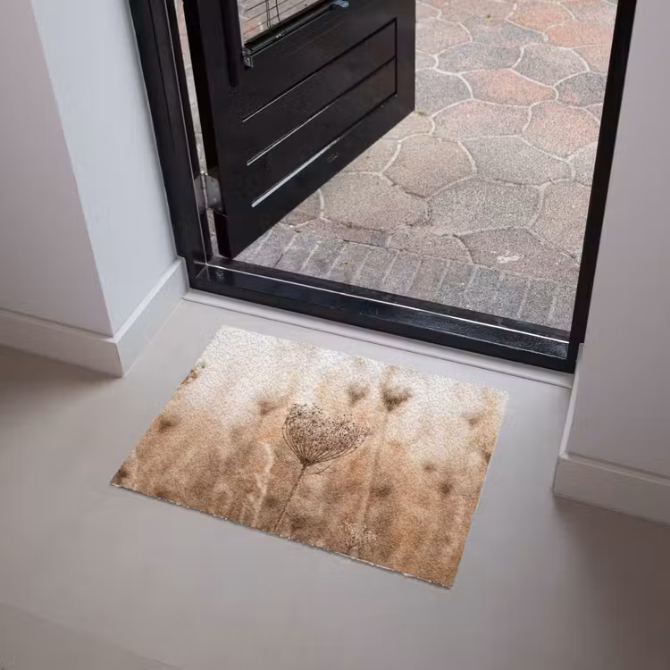 Schermbloem - Droogbloem - Winter - Beige - Minimalistisch Deurmat klein -sfeer5