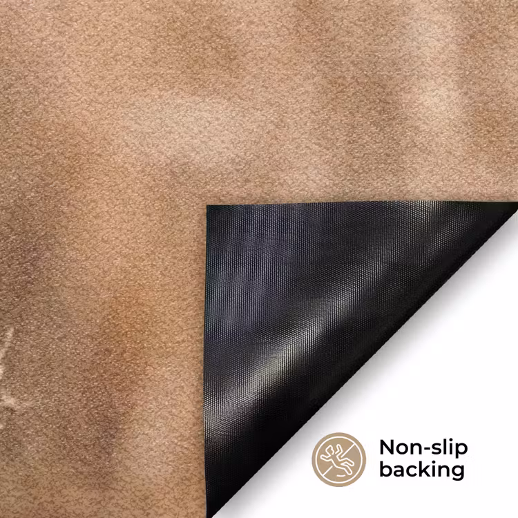 Schermbloem - Droogbloem - Winter - Beige - Minimalistisch Deurmat klein -antislip_EN