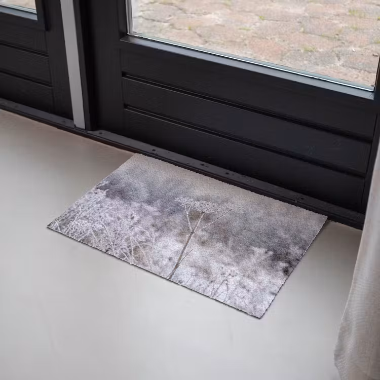 Schermbloem - Rijp - Kristallen - Winter - Delicaat Deurmat klein -sfeer2
