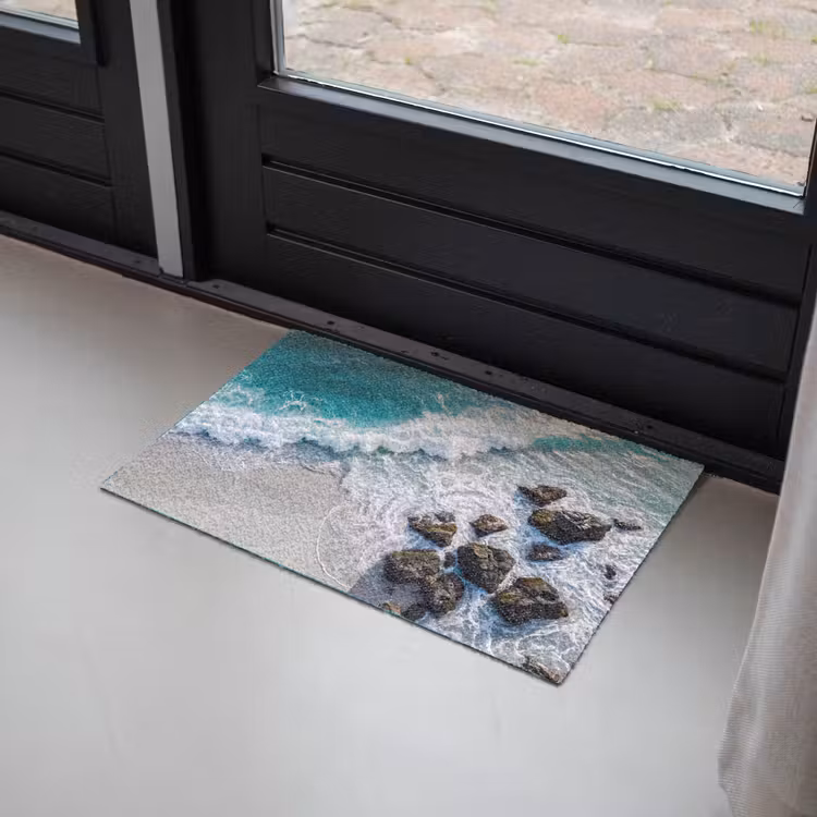 Zee - Golf - Strand - Natuur - Blauw Deurmat klein -sfeer2
