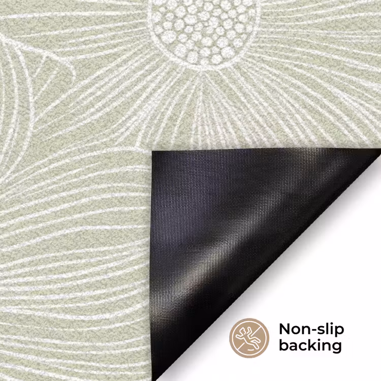 Sereen - Bloemen - Groen Deurmat klein 898 -antislip_EN