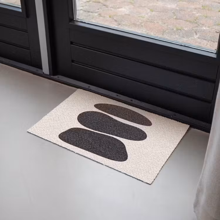 Doormat - Shapes - Organic - Black - Vormen - Organisch - Zwart Deurmat klein
