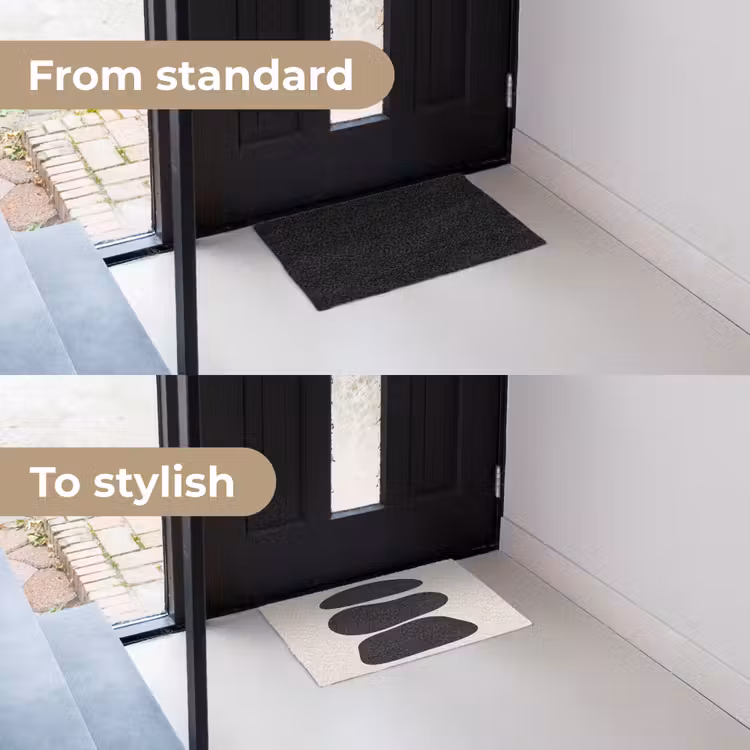 Doormat - Shapes - Organic - Black - Vormen - Organisch - Zwart Deurmat klein