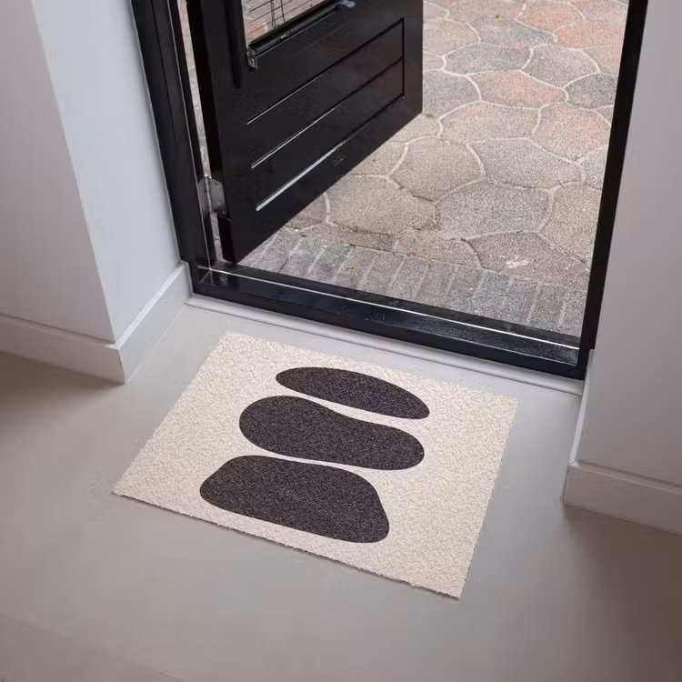 Doormat - Shapes - Organic - Black - Vormen - Organisch - Zwart Deurmat klein