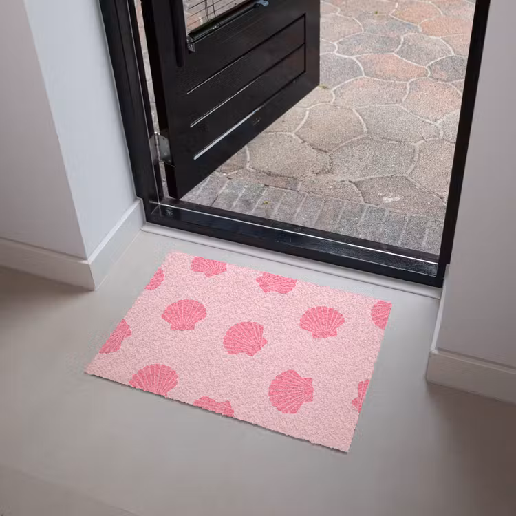 Schelp - Patroon - Zee - Modern - Roze Deurmat klein -sfeer5