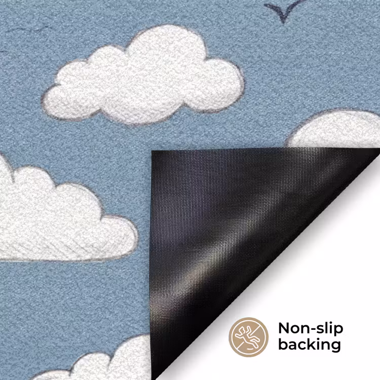 Lucht - Zon - Wolken - Natuur - Blauw Deurmat klein -antislip_EN