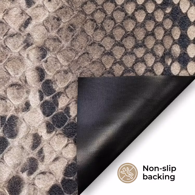 Slangenprint - Python - Bruin Deurmat klein -antislip_EN