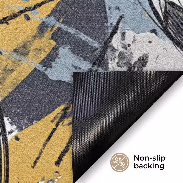 Voetbal - Abstract - Sport - Kleurrijk Deurmat klein -antislip_EN
