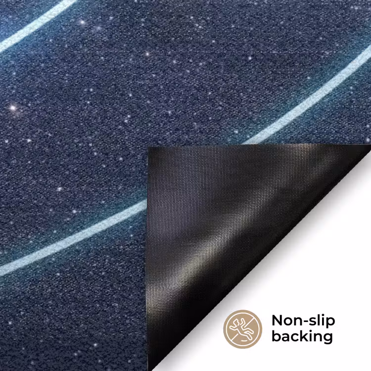 Ruimte - Zonnestelsel - Blauw Deurmat klein -antislip_EN