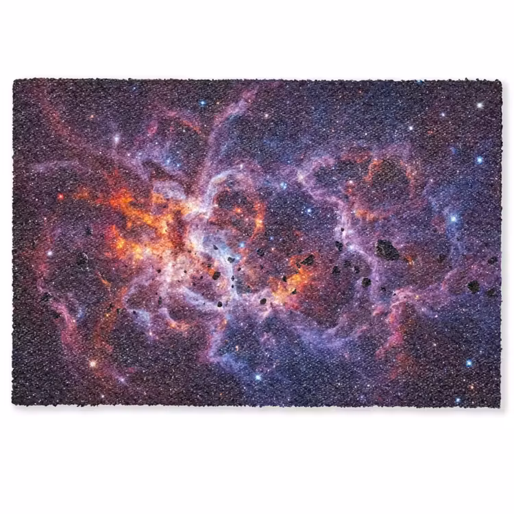 Space - Stars - Abstract - Colorful Deurmat klein -zkaufland3d