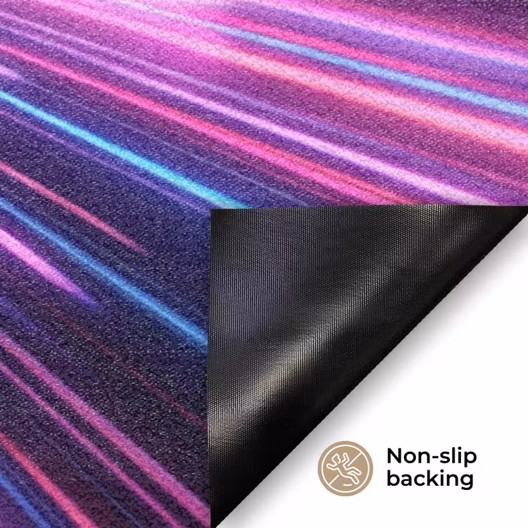 Lichtsnelheid - Ruimte - Roze - Paars Deurmat klein -antislip_EN