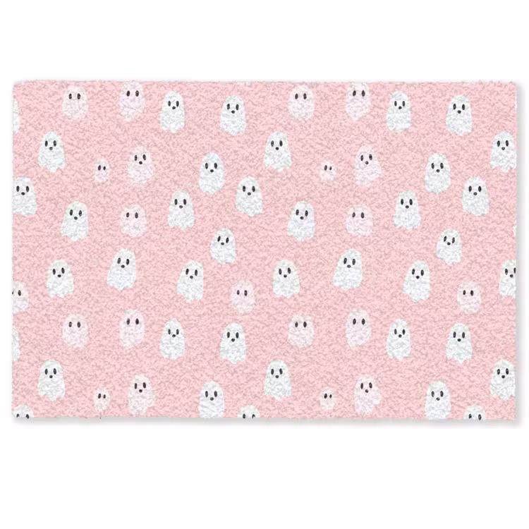 Spookjes - Patroon - Roze Deurmat klein 898 -zkaufland3d
