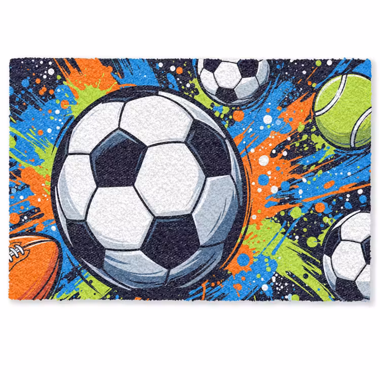 Sport - Ballen - Kleurrijk Deurmat klein -zkaufland3d