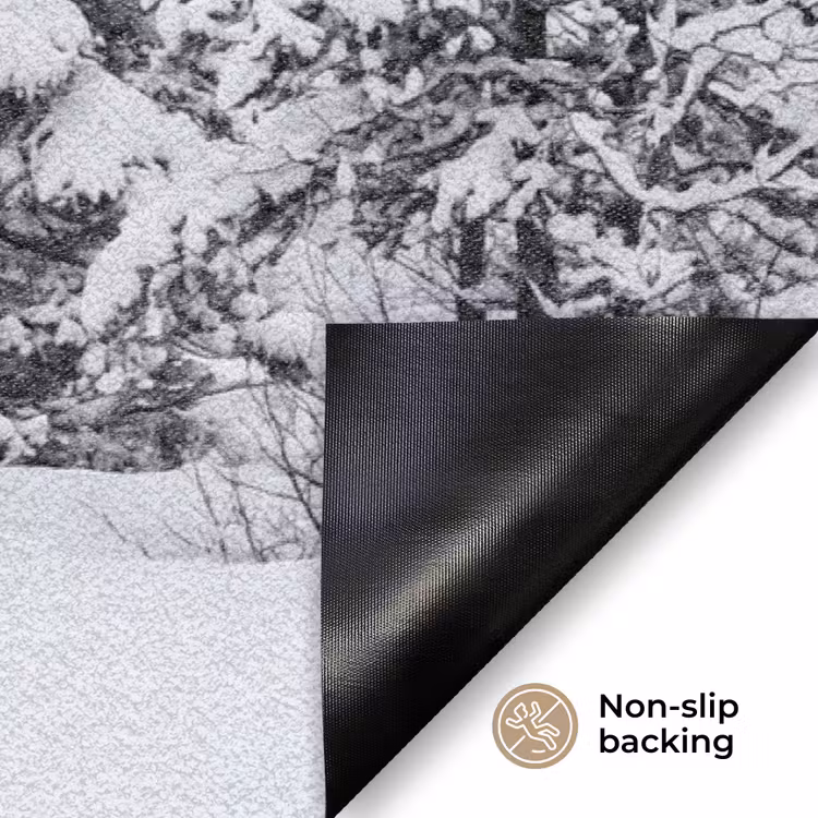 Fijnsparren - Sneeuw - Winter - Landschap - Stilte Deurmat klein -antislip_EN