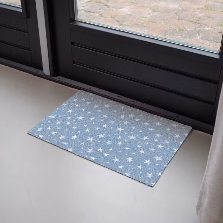 Sterretjes - Patroon - Blauw Deurmat klein 898 -sfeer2
