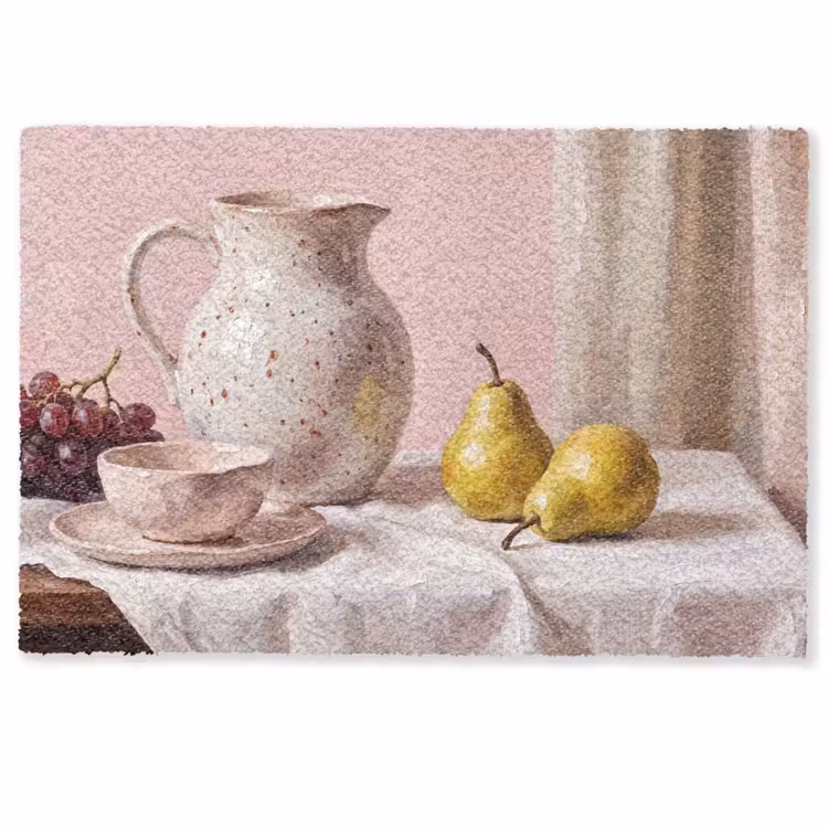 Doormat - Still Life - Fruit - Pink - Stilleven - Fruit - Roze Deurmat klein