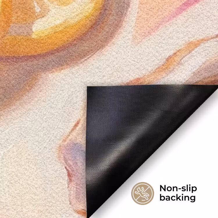 Stilleven - Citroenen - Oesters - Abstract - Oranje Deurmat klein -antislip_EN