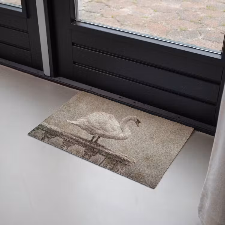 Zwaan - Elegant - Dieren - Wit Deurmat klein -sfeer2