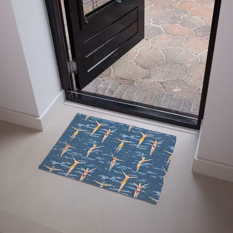Zwemsters- Retro - Blauw Deurmat klein 898 -sfeer5