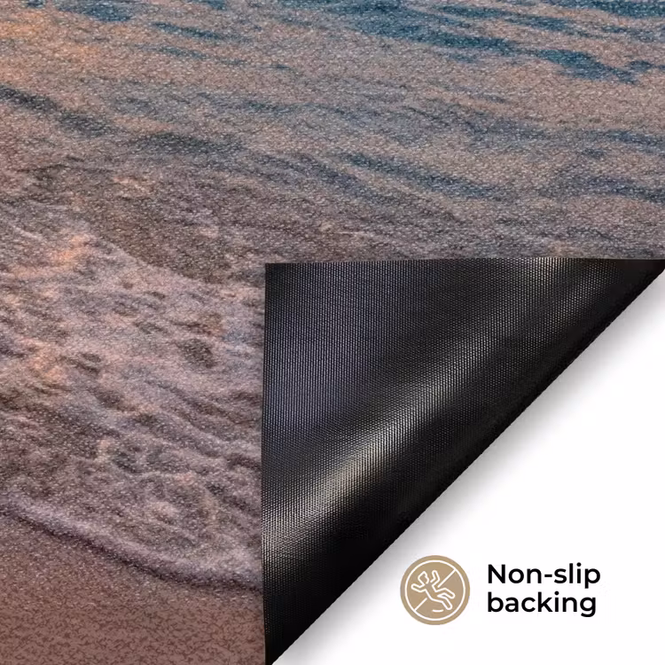 Schommel - Strand - Zonsondergang - Natuur - Oranje Deurmat klein -antislip_EN