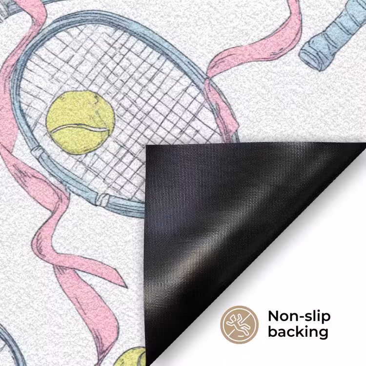 Tennis - Strikken - Kleurrijk Deurmat klein 898 -antislip_EN