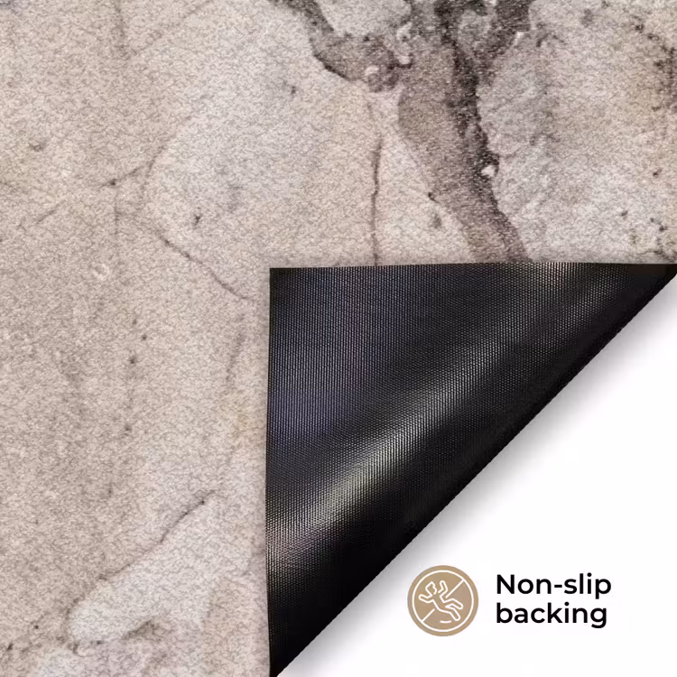 Textuur - Marmer - Abstract - Beige - Bruin Deurmat klein -antislip_EN