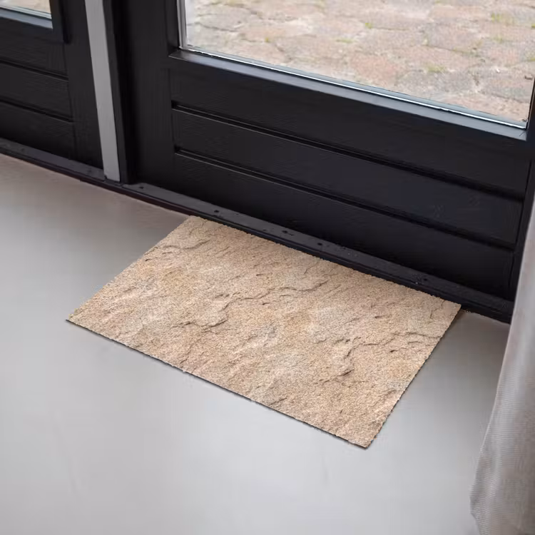 Textuur - Steen - Natuur - Beige Deurmat klein -sfeer2