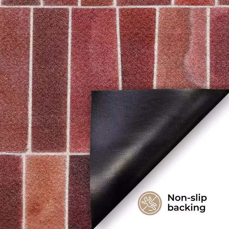 Tegels - Modern - Structuur - Dieprood Deurmat klein 898 -antislip_EN