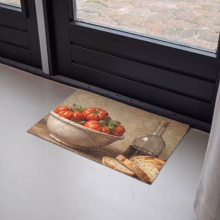 Doormat - Tomatoes - Bowl - Food - Tomaten - Kom - Eten Deurmat klein